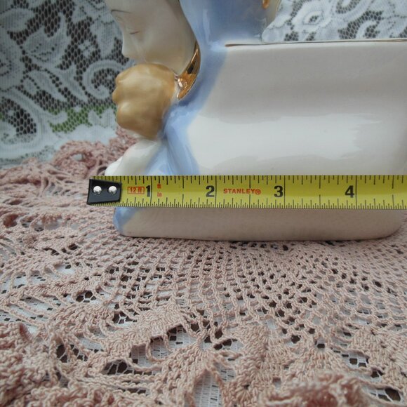 planter ceramic Madonna Mother Mary and Baby Jesus Made in Japan circa 1950s-60s - Picture 11 of 12